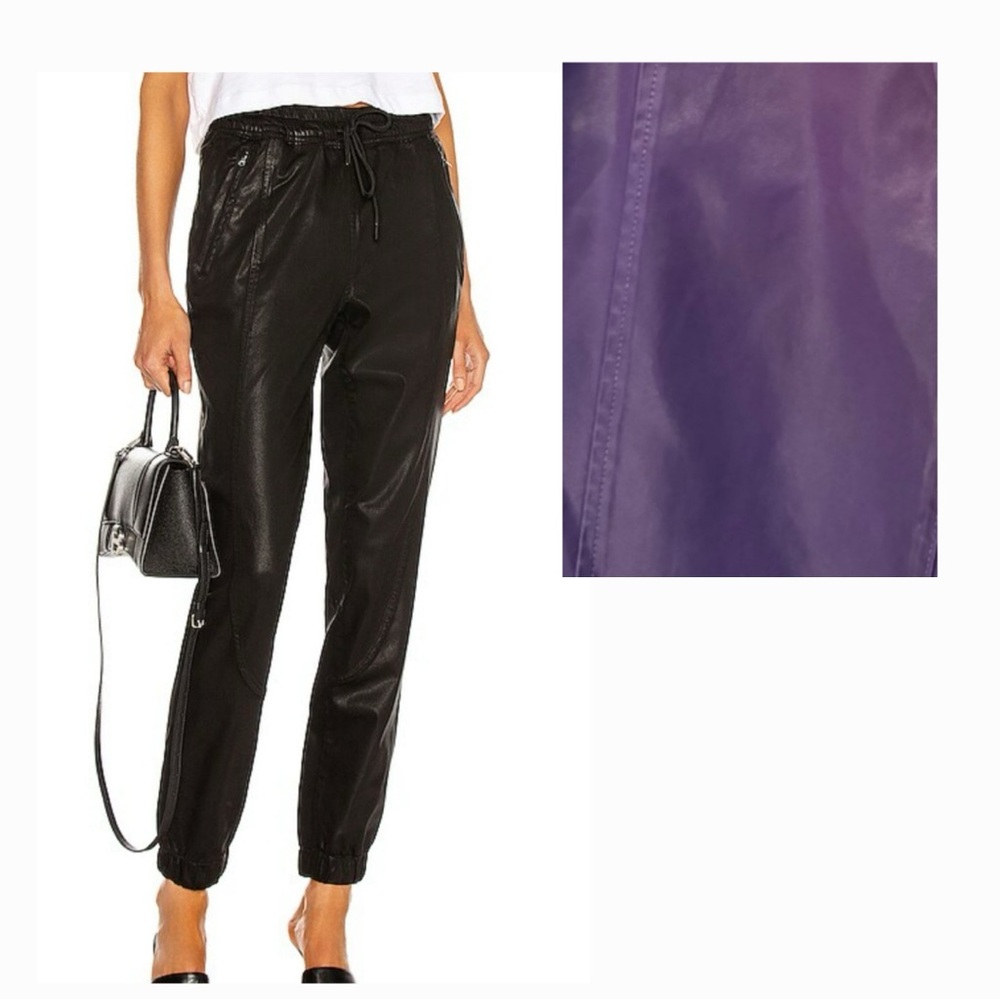 Cotton Citizen London Jogger Pants in Coated Purple Women’s Size Small - Picture 2 of 15
